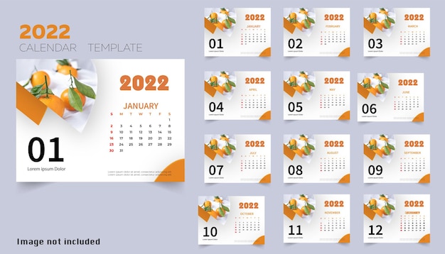 Novo modelo de calendário em estilo moderno