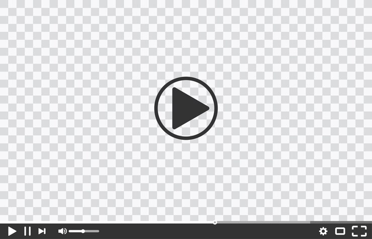 Vetor novo modelo de janela do player de vídeo para aplicativos da web ou móveis isolados em fundo transparente