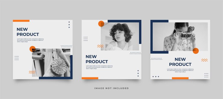 Novo modelo de postagem de mídia social do produto