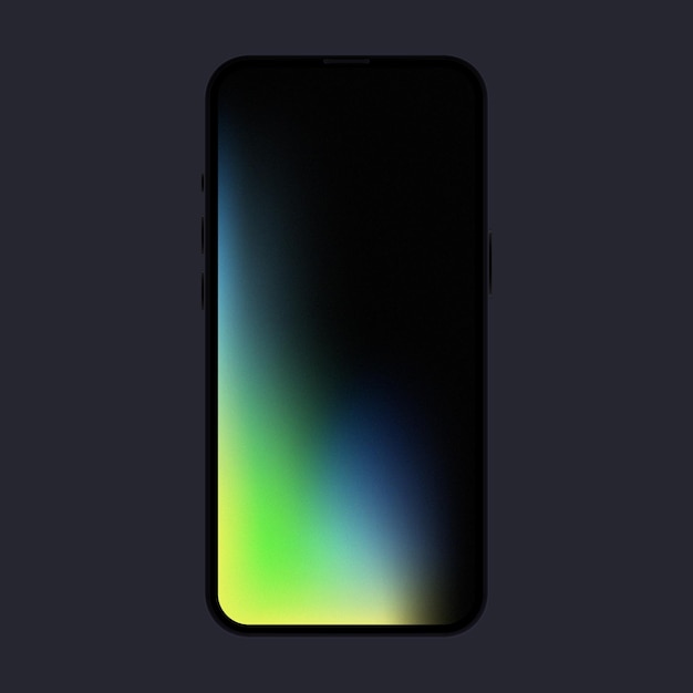 Novo modelo de smartphone. Modelo em branco com tela gradiente. Ilustração vetorial