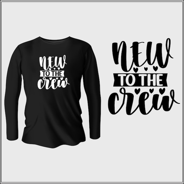 Novo para o design de camiseta da tripulação com vetor