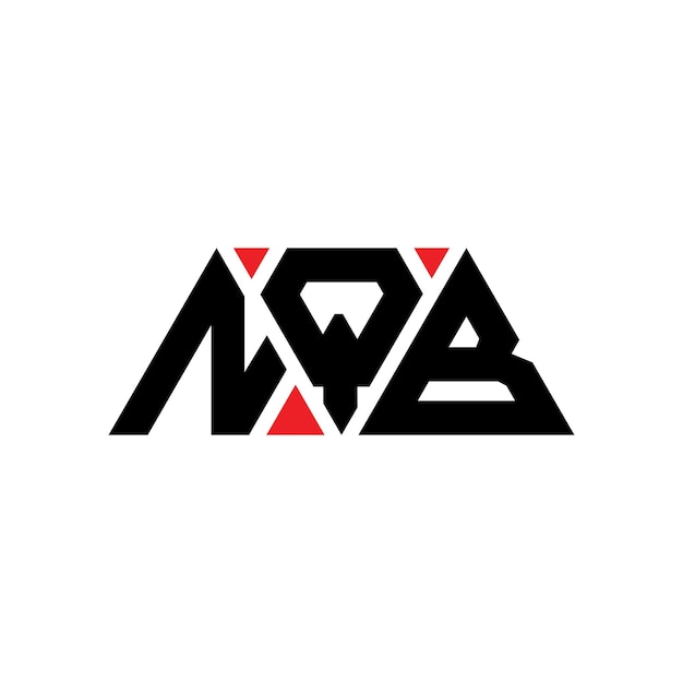 NQB triângulo letra logotipo design com forma de triângulo NQB logotipo triângulo design monograma NQB vector triângulo logotipo modelo com cor vermelha NQB logótipo triangular simples elegante e luxuoso NQB Logotipo