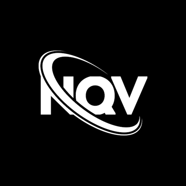 Vetor nqv logotipo nqv letra nqv design de letra logotipo iniciais nqv logótipo ligado com círculo e maiúsculas monograma logótipo n qv tipografia para negócios de tecnologia e marca imobiliária