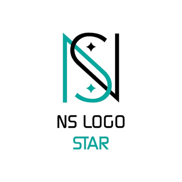 Vetor ns modern letter logo