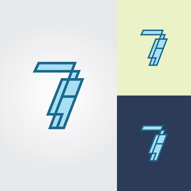 Vetor número 7 logotipo