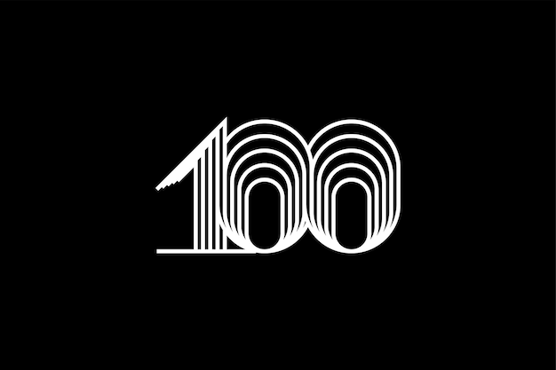 Número 90 Logo moderno e criativo número 90 estilo multi-linha utilizável para aniversário e logotipos de marca