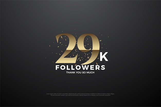 número de ouro combinado para a celebração de 29k seguidores.