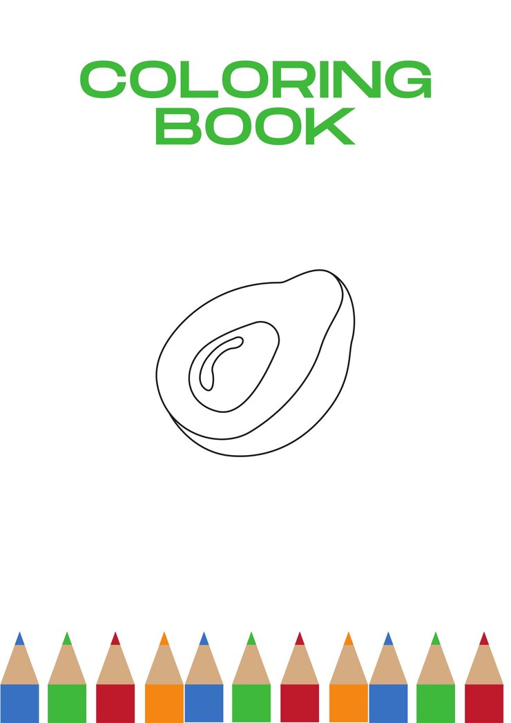 Vetor número desenhado à mão kawaii livro para colorir ilustração alfabeto animal e frutas com palavra para crianças