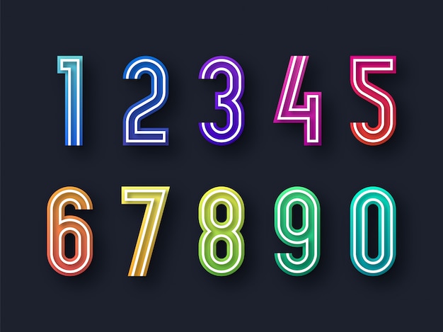 Vetor números abstratos modernos
