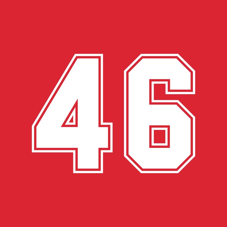Vetor números esportivos de basquete e beisebol 46