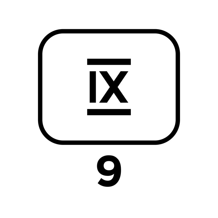 Vetor números romanos ícone vetor modelo logotipo moderno design plano