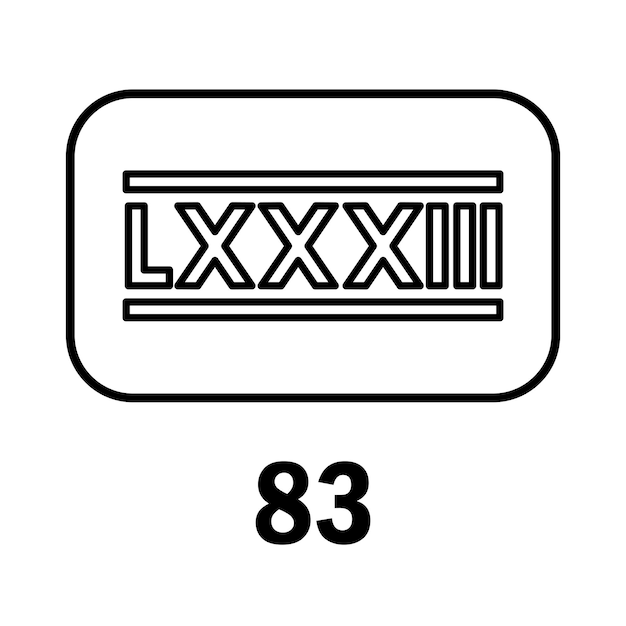 Números romanos ícone vetor modelo logotipo moderno design plano
