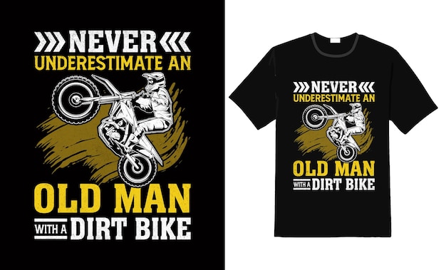 Vetor nunca subestime uma camiseta de homem velho - old man vintage t shirt