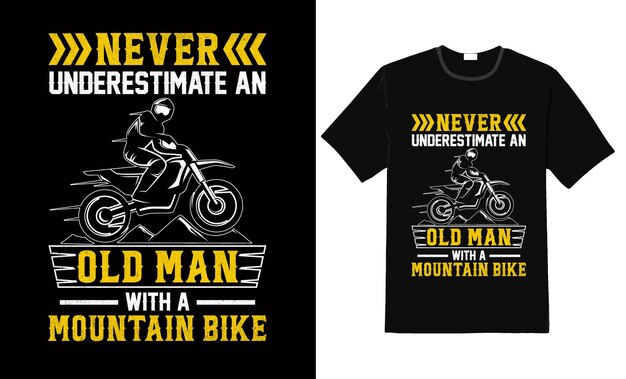 Vetor nunca subestime uma camiseta de homem velho - old man vintage t shirt