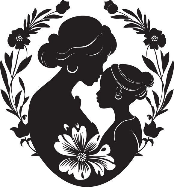 Vetor nurturing moments logotipo da maternidade apoio sereno design da mãe e da criança