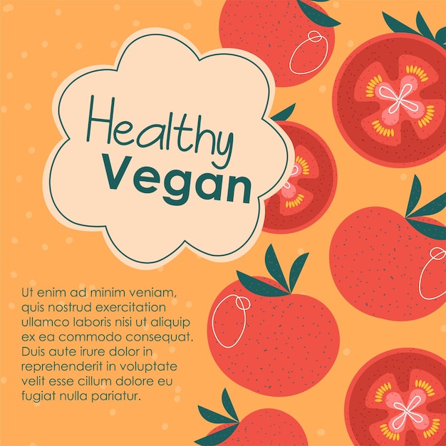 Nutrição à base de vegetais de refeição vegana saudável