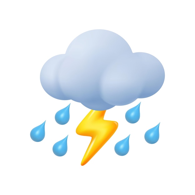 Nuvem de previsão de condição do tempo com chuva