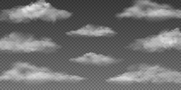 Nuvem realista paisagem de nuvens nuvens transparentes brancas