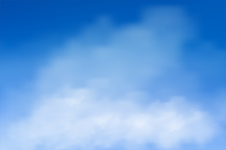 Vetor nuvens brancas em fundo de céu azul
