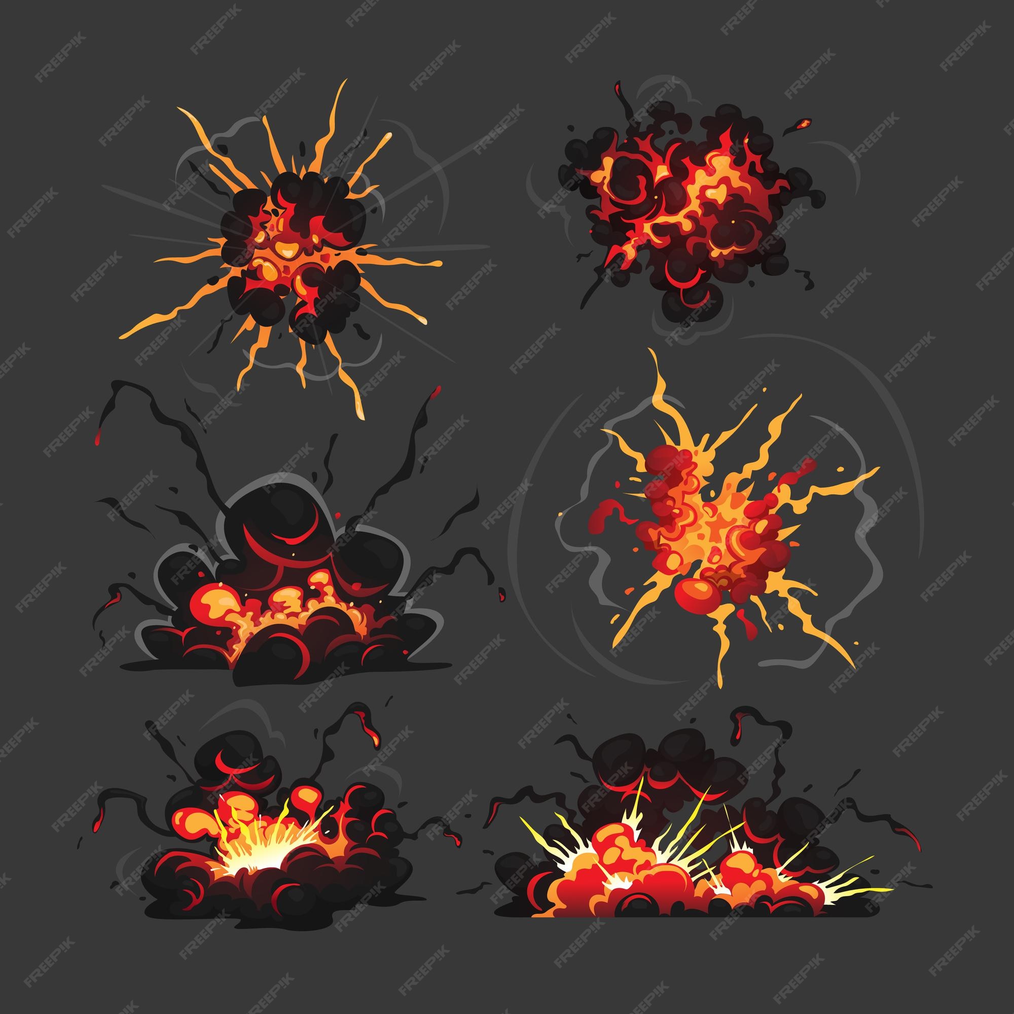 Explosão. Efeito De Explosão De Bomba De Desenhos Animados Com Efeito De  Fumaça. Ilustração Vetorial De Boom De Quadrinhos. Clipart Elemento Para  Jogo, Impressão, Publicidade, Menu Ou Web Design Royalty Free SVG