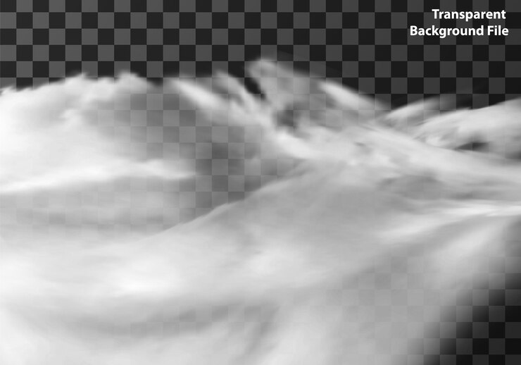Vetor nuvens de fumaça e névoa