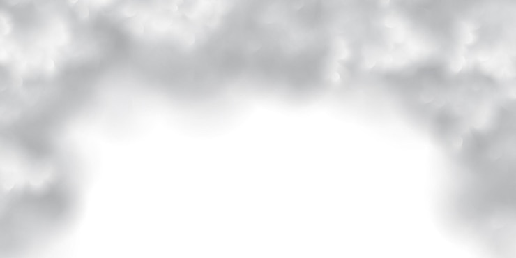 Vetor nuvens de fumaça vetoriais realistas com transparência