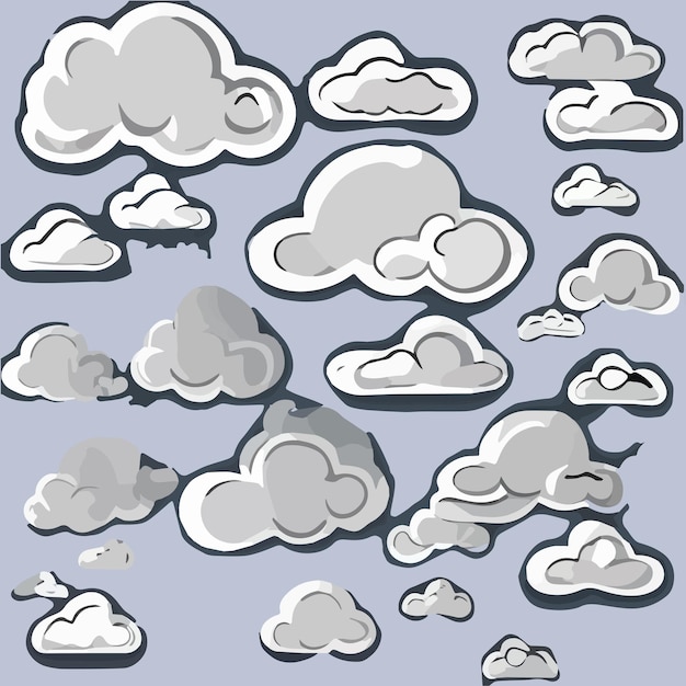 Vetor nuvens, ícone, vetorial, ilustração, nuvem, símbolo, ou, logotipo, diferente, nuvens, jogo