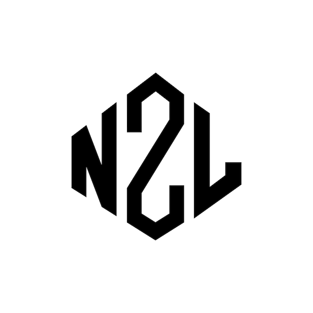 Vetor nzl letra logotipo design com forma de polígono nzl polígono e forma de cubo logotipo design nzl hexágono vetor modelo de logotipo cores branco e preto nzl monograma negócio e logotipo imobiliário