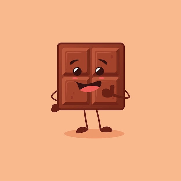 O bonito personagem de chocolate dá um pulso por um trabalho incrível