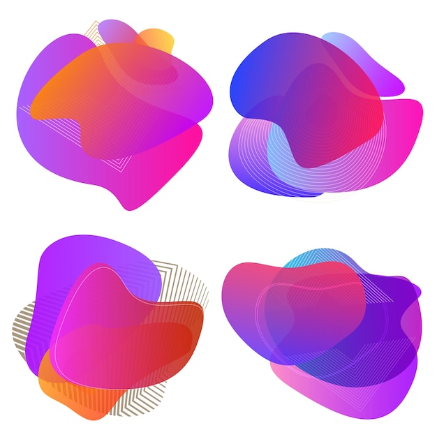 Vetor o borrão abstrato forma gradiente de cor cores iridescentes efeito textura de transição suave para apresentação de fundo tema crianças produtos ilustração vetorial eps10