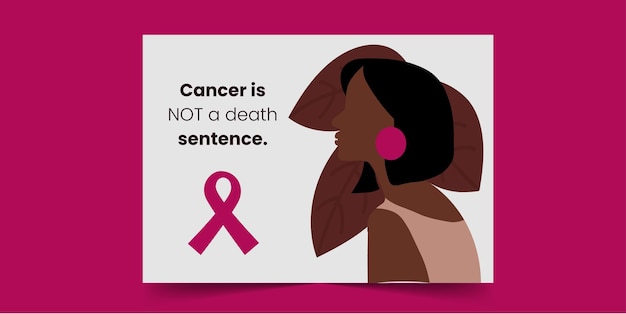 O câncer NÃO é uma sentença de morte - Cartão de câncer de mama para mulheres africanas