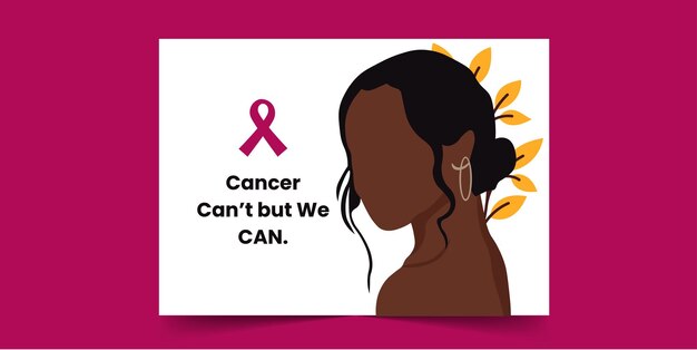 O câncer não pode, mas nós podemos - Cartão de câncer de mama para mulheres africanas
