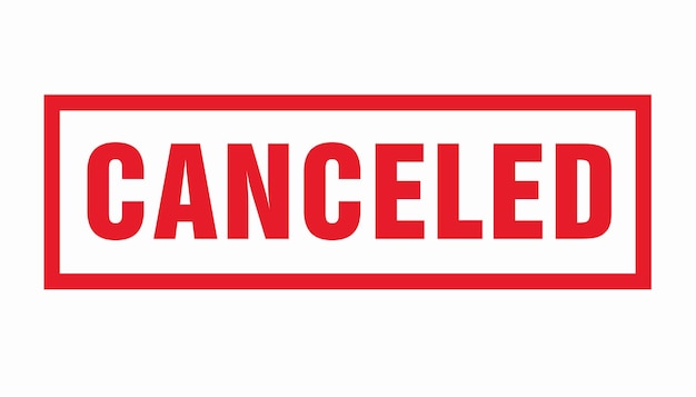 O carimbo cancelado cancelou o sinal quadrado do grunge cancelado no fundo branco Ilustração vetorial Arquivo vetorial eps 10