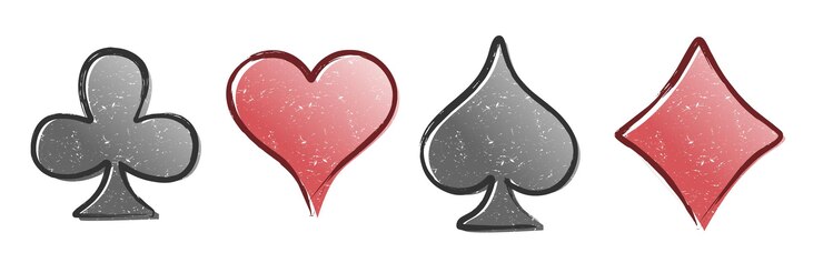 Vetor o conjunto de símbolos de cartas de jogo