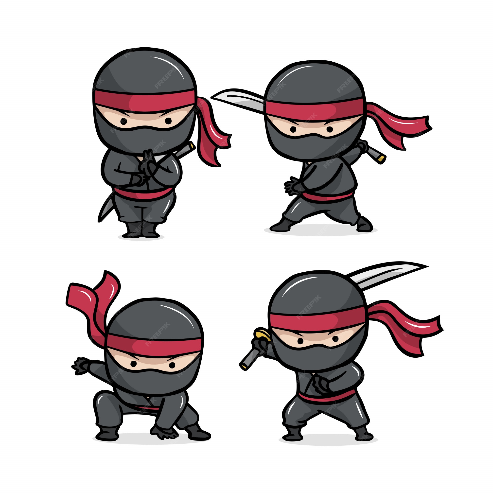 O desenho animado bonito do ninja