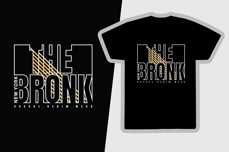 Vetor o design de camisetas e roupas do bronx