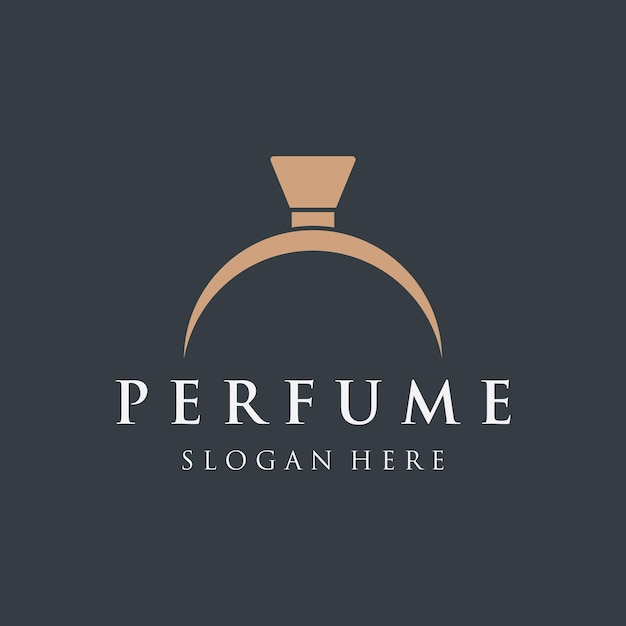 Vetor o design de logotipo criativo de perfume de perfume de luxo isolado pode ser usado para a loja de cosméticos e perfumes da empresa de negócios
