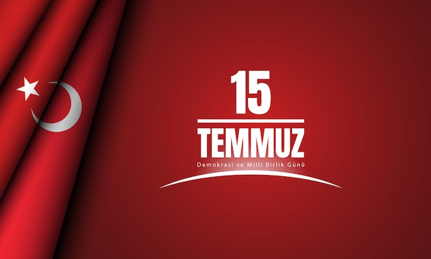 O dia da democracia e unidade nacional da turquia 15 de julho design de plano de fundo