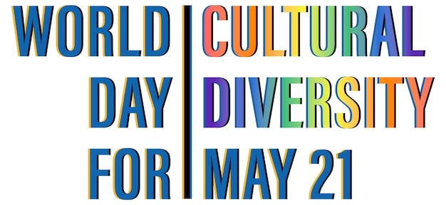 Vetor o dia mundial da diversidade cultural design de banner