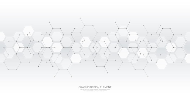 O elemento de design da forma hexagonal