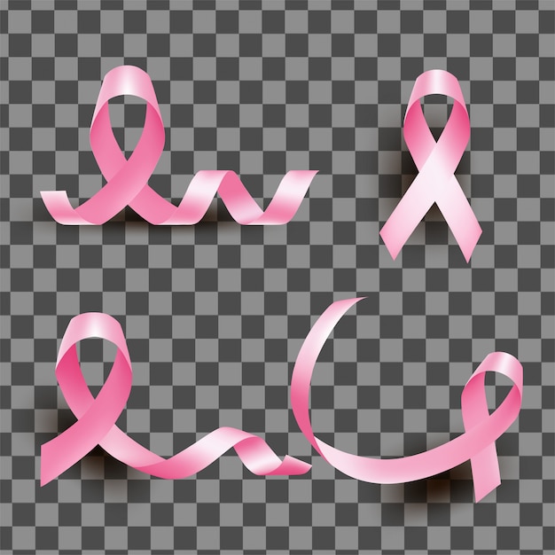 O elemento fita rosa para a conscientização do câncer de mama