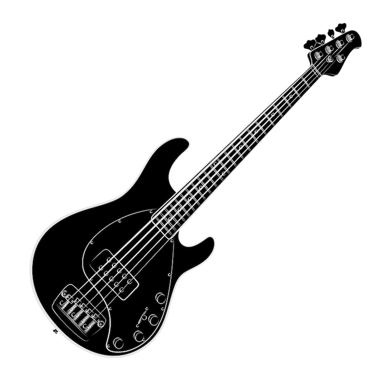 Vetor o esboço da variedade clássica de guitarra baixo