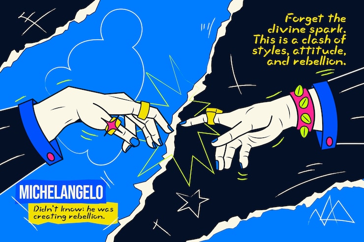 O fundo do choque de Michelangelo