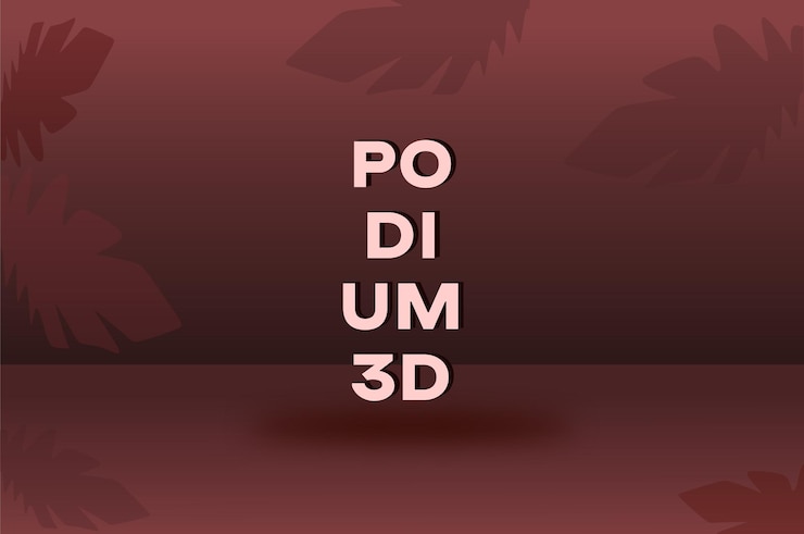 Vetor o fundo é marrom realista com a sombra das folhas de palmeira. maquete do pódio