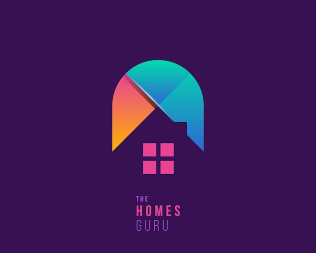 O gradiente do logotipo do Homes Guru
