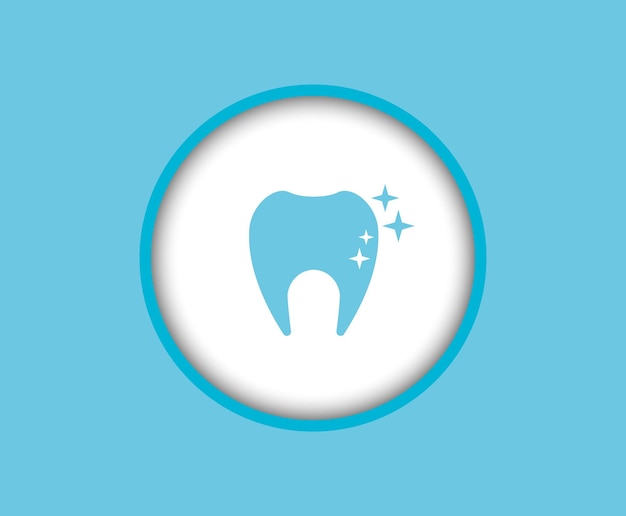 O ícone de dente saudável é um símbolo da odontologia