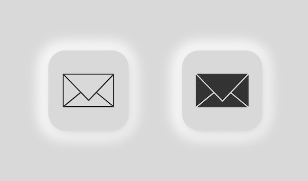 O ícone de envelope símbolo de e-mail assine o vetor de letra