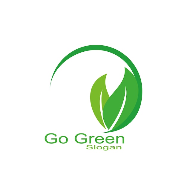 O ícone do logotipo vai design de modelo verde