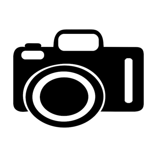 O ícone do tripé da câmera fica em uma vista frontal especial velho e novo preto e branco vector de vídeo de filme