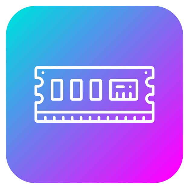 Vetor o ícone do vetor ram pode ser usado para o conjunto de ícones de computador e hardware